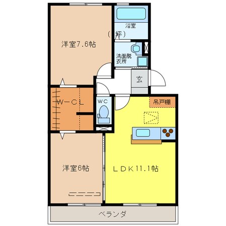 アザレ蘇原　F棟の物件間取画像